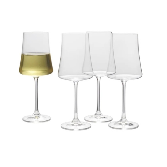 NEW Mikasa Aline White Wine Glasses Set of 4 - Picture 1 of 6